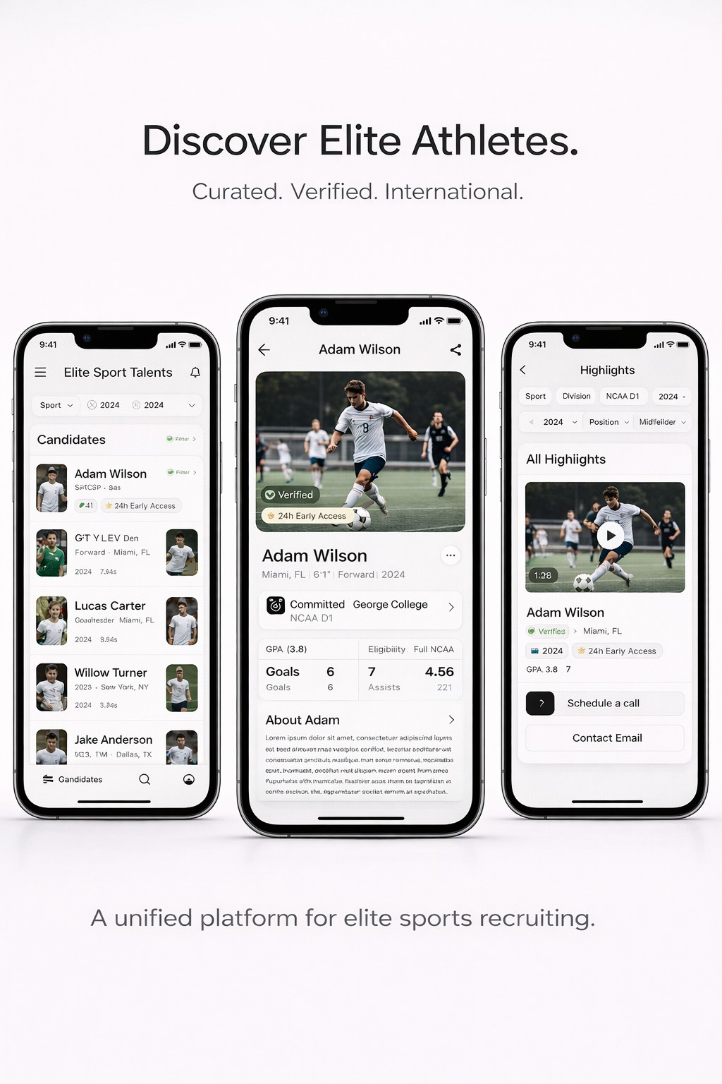 Elite Sport Talent app preview